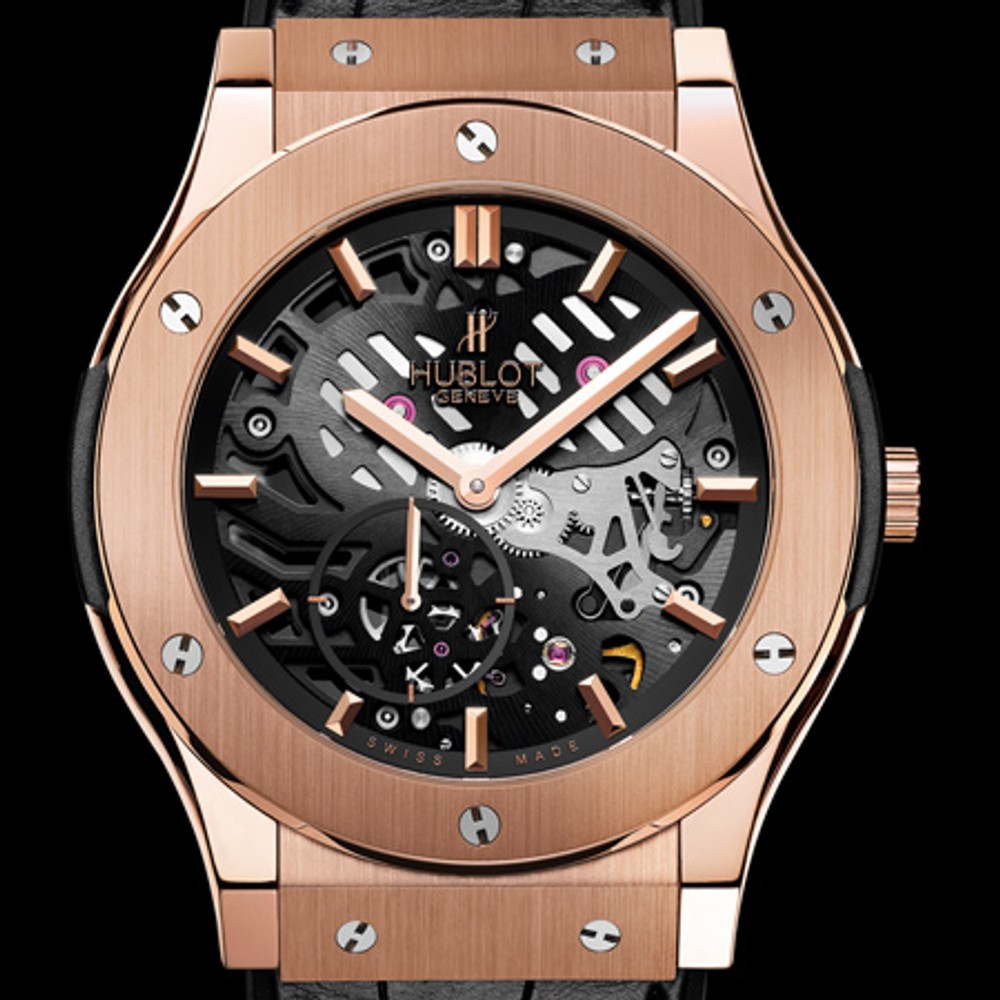 Hublot Classic Fusion Ultra Thin skeleton King Gold GPHG