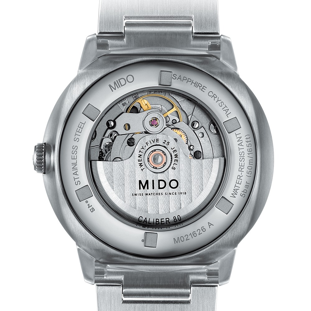 時計 Mido Commander swiss made Vintage Mido Commander Swiss automatic red silver band day