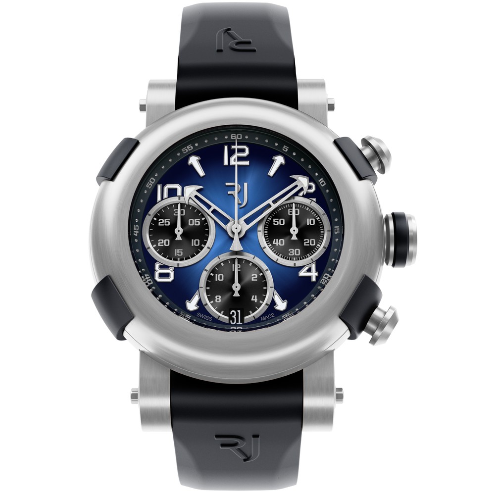 RJ Watches, Arraw Chronograph 45mm Titanium Blue | GPHG