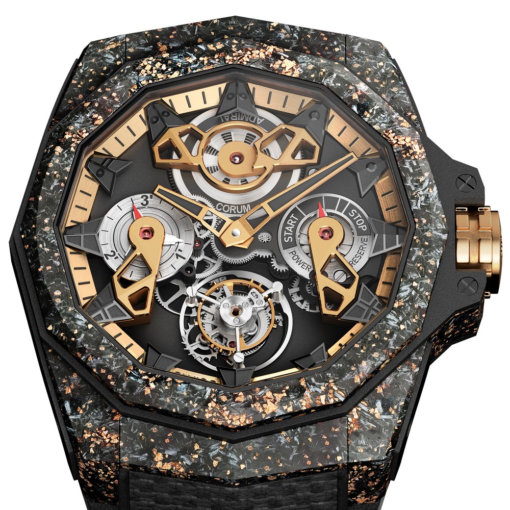 Corum Admiral 45 Flying Tourbillon Openworked Carbon Gold GPHG