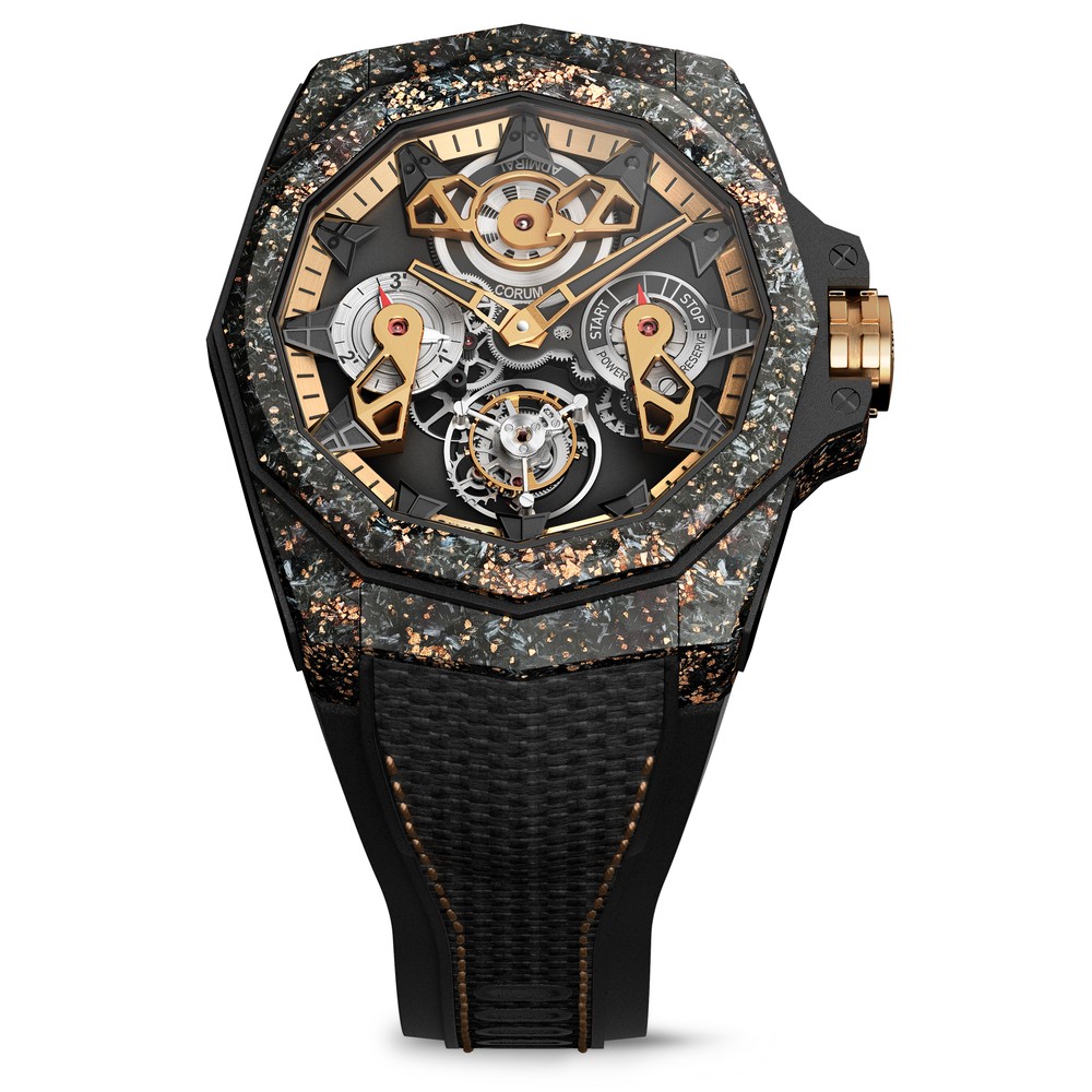 Corum Admiral 45 Flying Tourbillon Openworked Carbon Gold GPHG