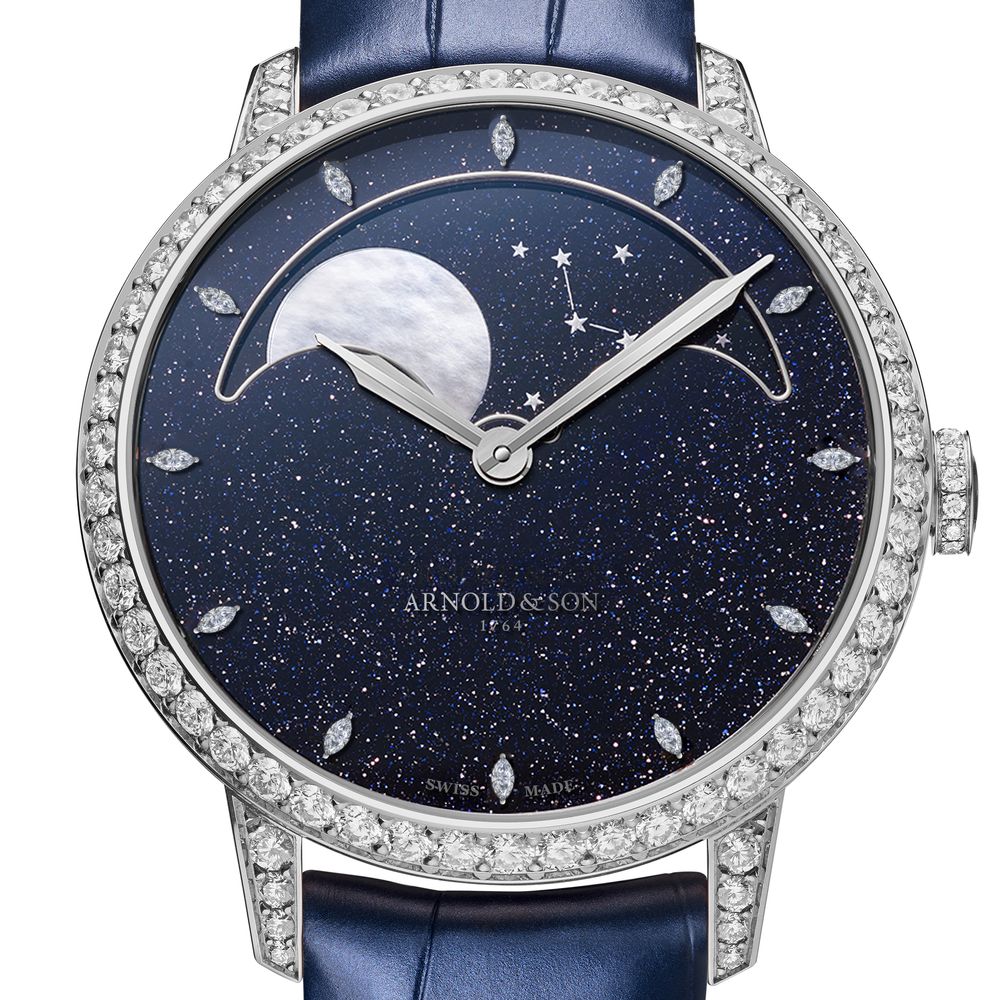 ARNOLD & SON Perpetual Moon 38 White Gold Aventurine (GPHG 2025)