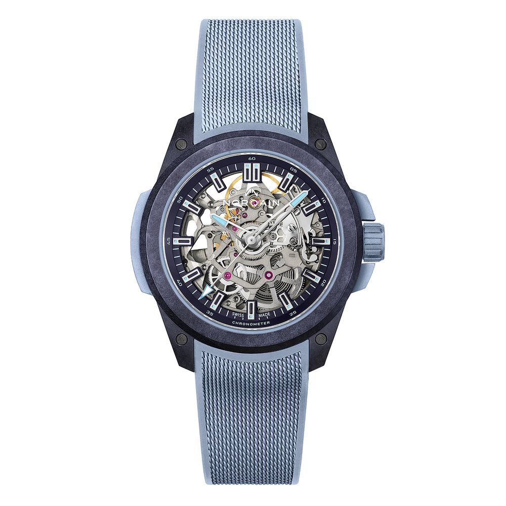 NORQAIN, Wild ONE Skeleton 39mm Purple Ice Blue | GPHG