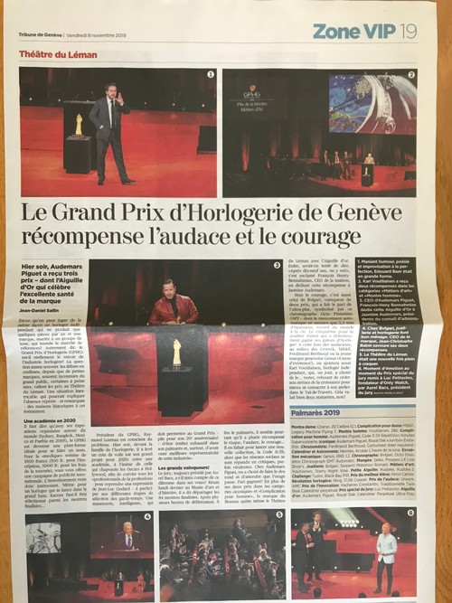 TDG - Le Grand Prix d'Horlogerie de Genève récompense l'audace et le courage